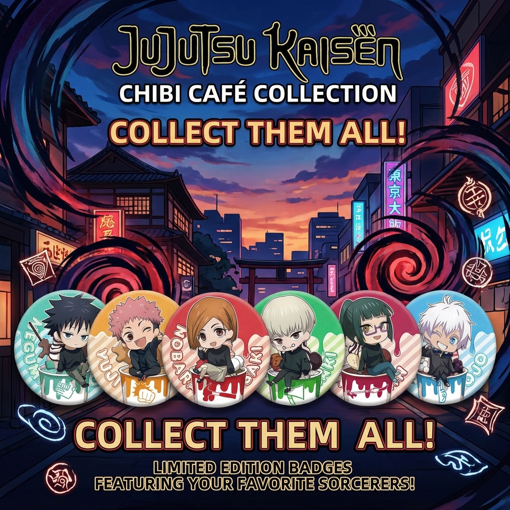 Gojo Anime Merchandise - Anime Badge Jujutsu Kaisen Double Flash