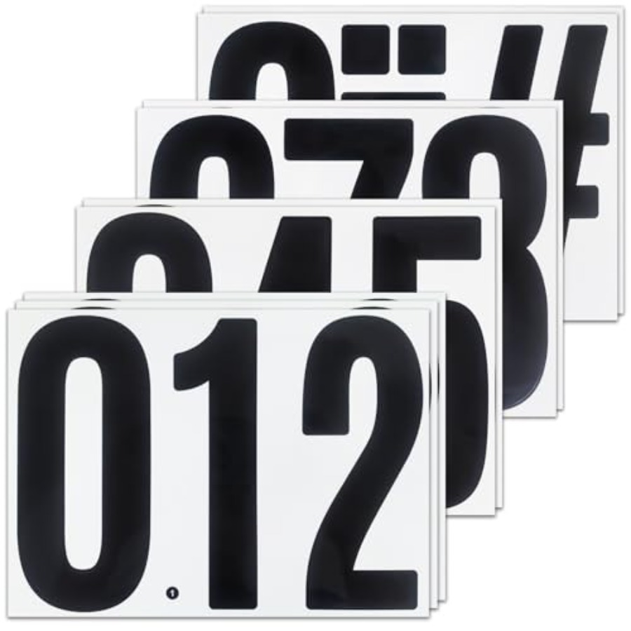 Sticker Sheet Set - 12 Sheets 7 Inch 0-9 Number