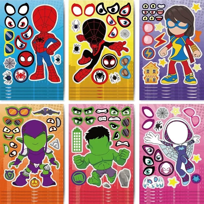 Sticker Sheet Set - 12pcs / Pack Spidey And His