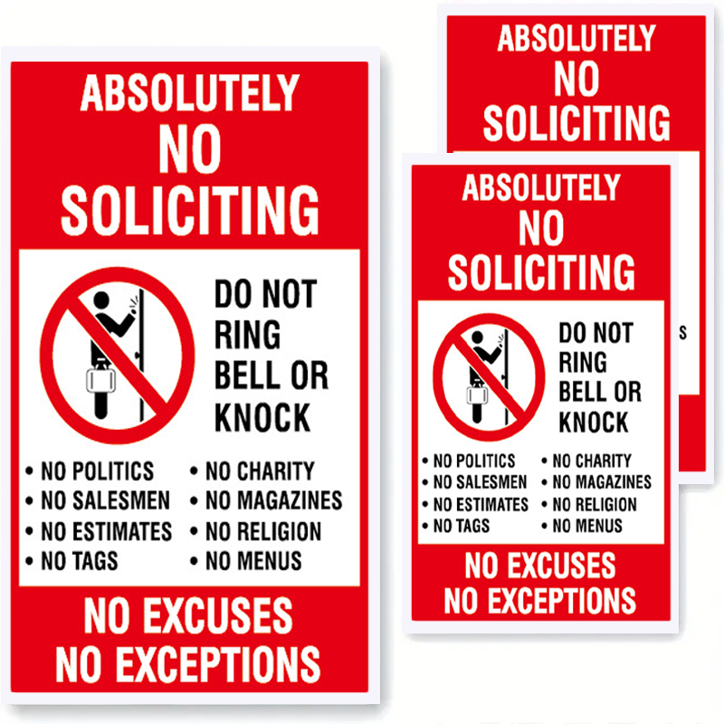 Sticker Sheet Set - 5-Piece Pack 3.1*4.7inch Do Not Knock