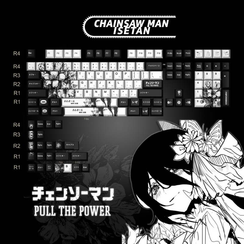 Keycap Artisan Anime - Reze Keycaps Chainsaw Man Theme Anime