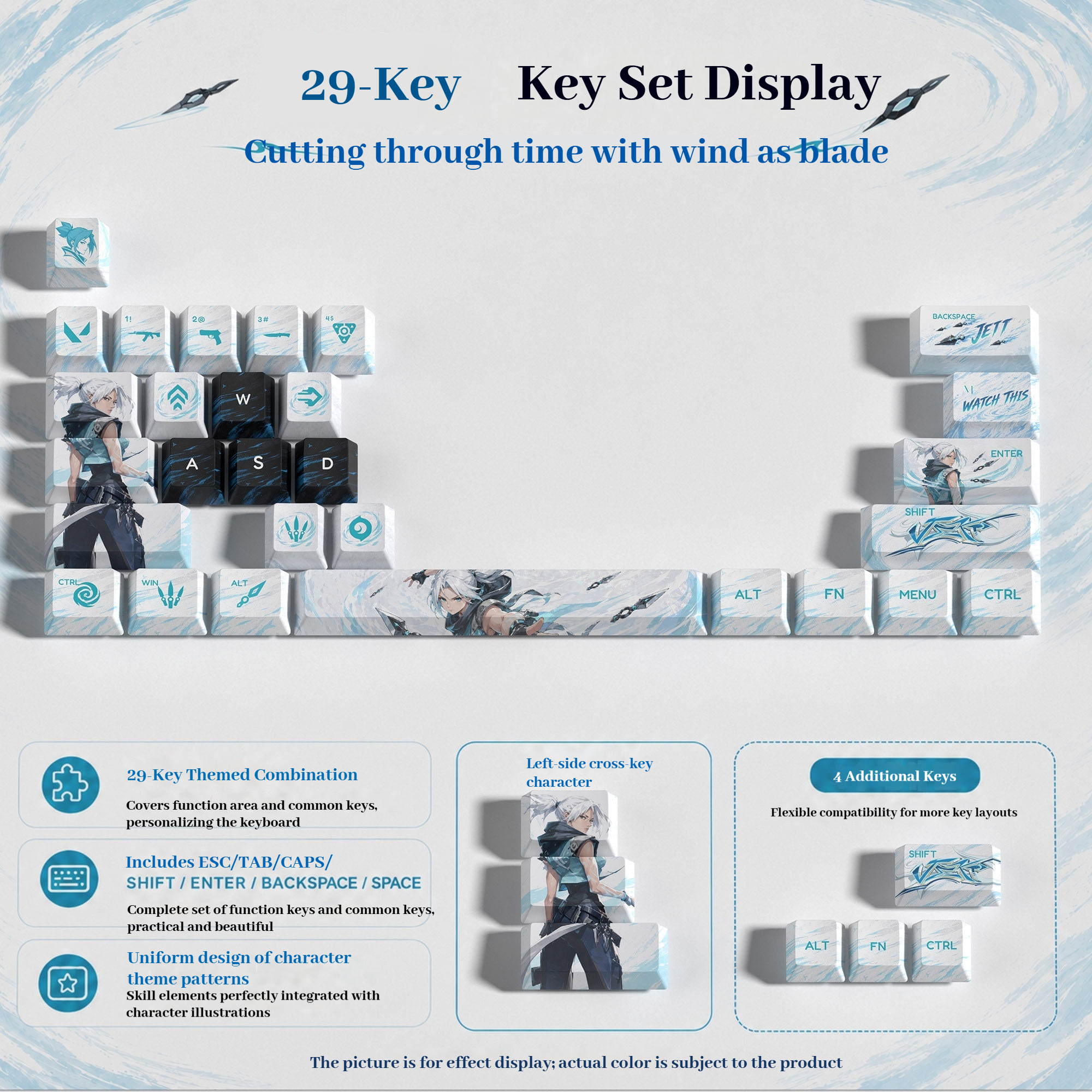 Valorant Keycaps 29 Keys Pbt A - Keycap Artisan Anime avis et prix