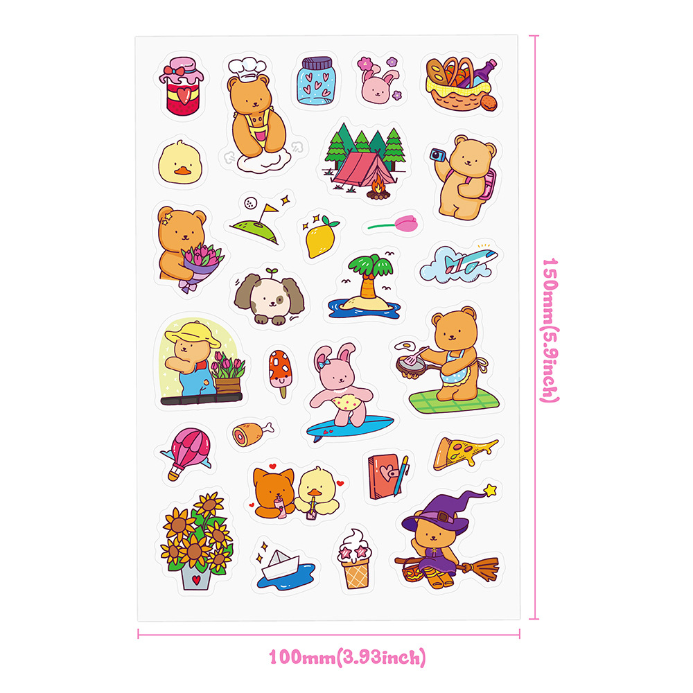 Adorable Bear Coloring Book Se - Sticker Sheet Set avis et prix