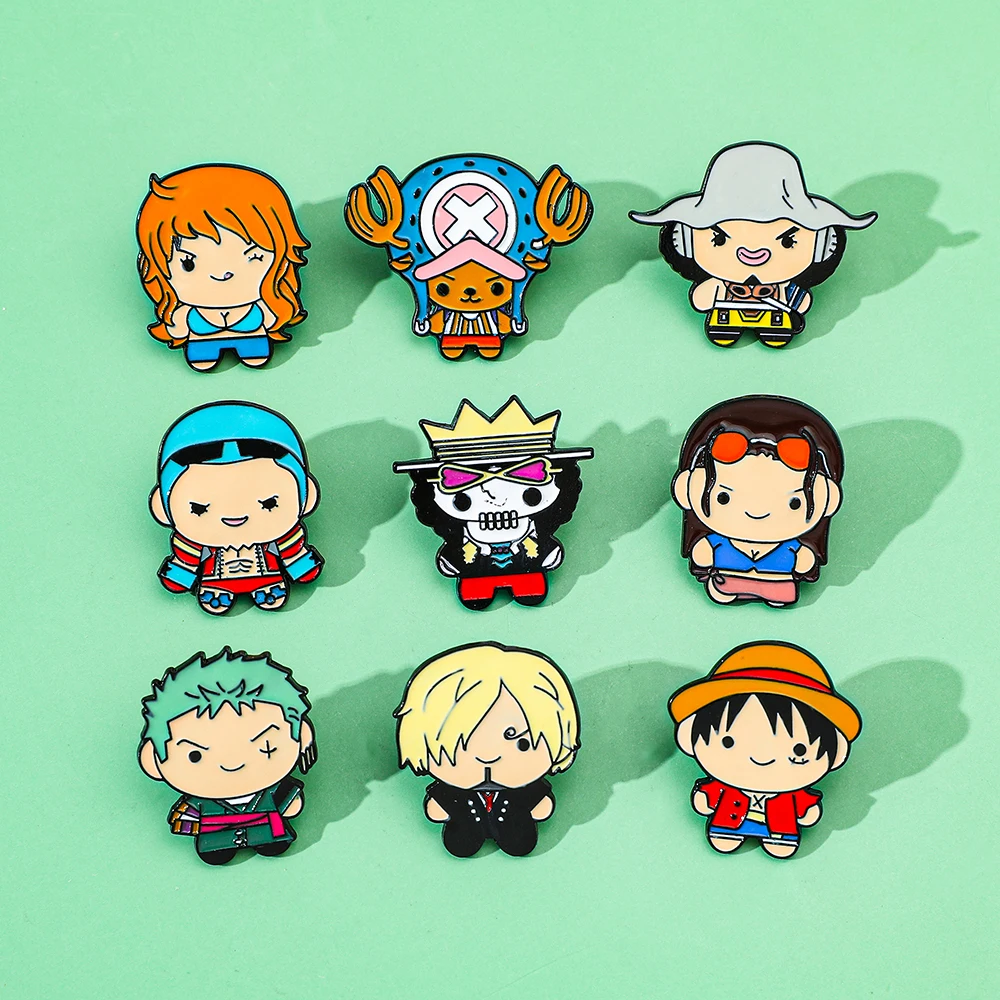 9 Pcs Creative Cartoon Brooch  - Anime One Piece Merchandise avis et prix