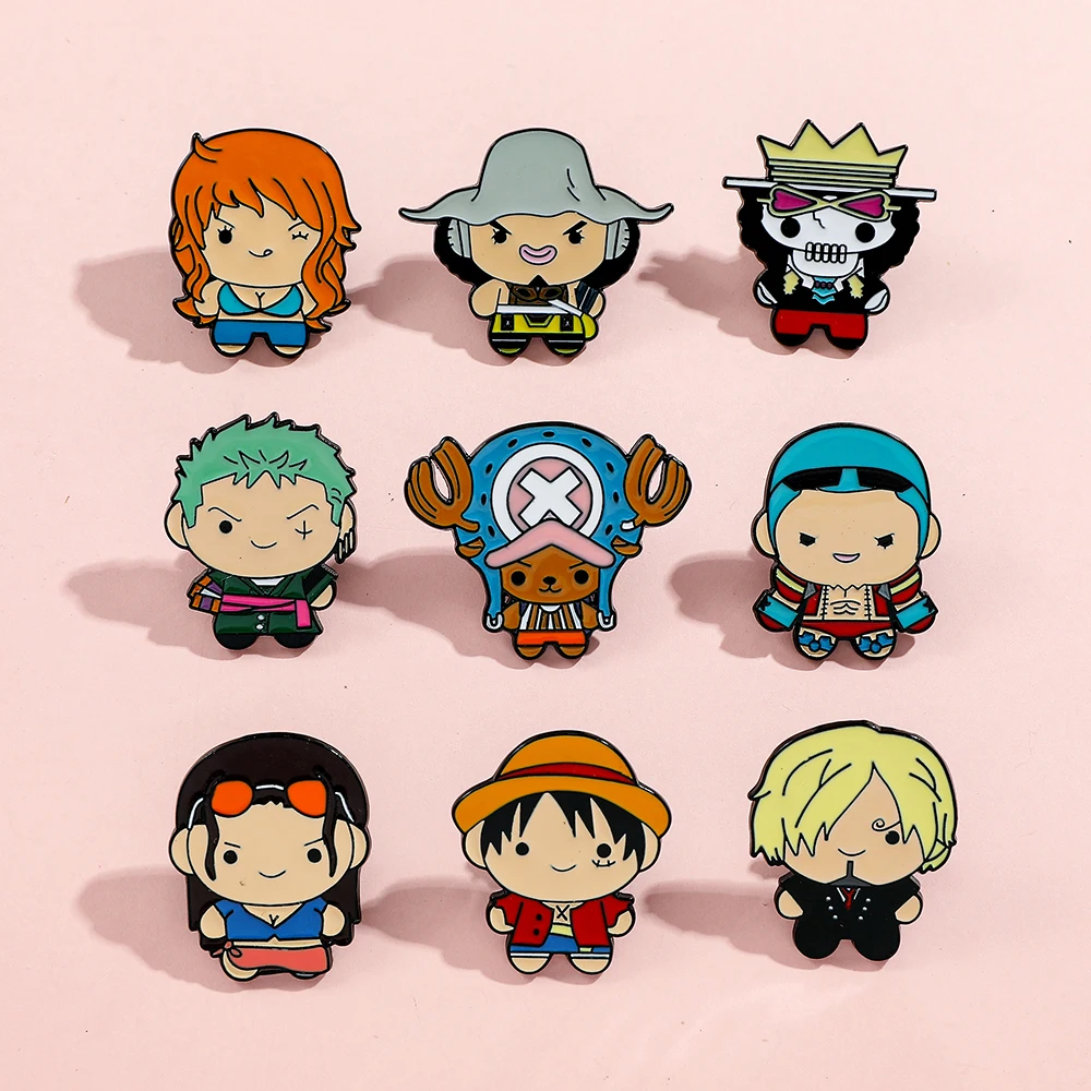 9 Pcs Creative Cartoon Brooch  - Anime One Piece Merchandise avis et prix