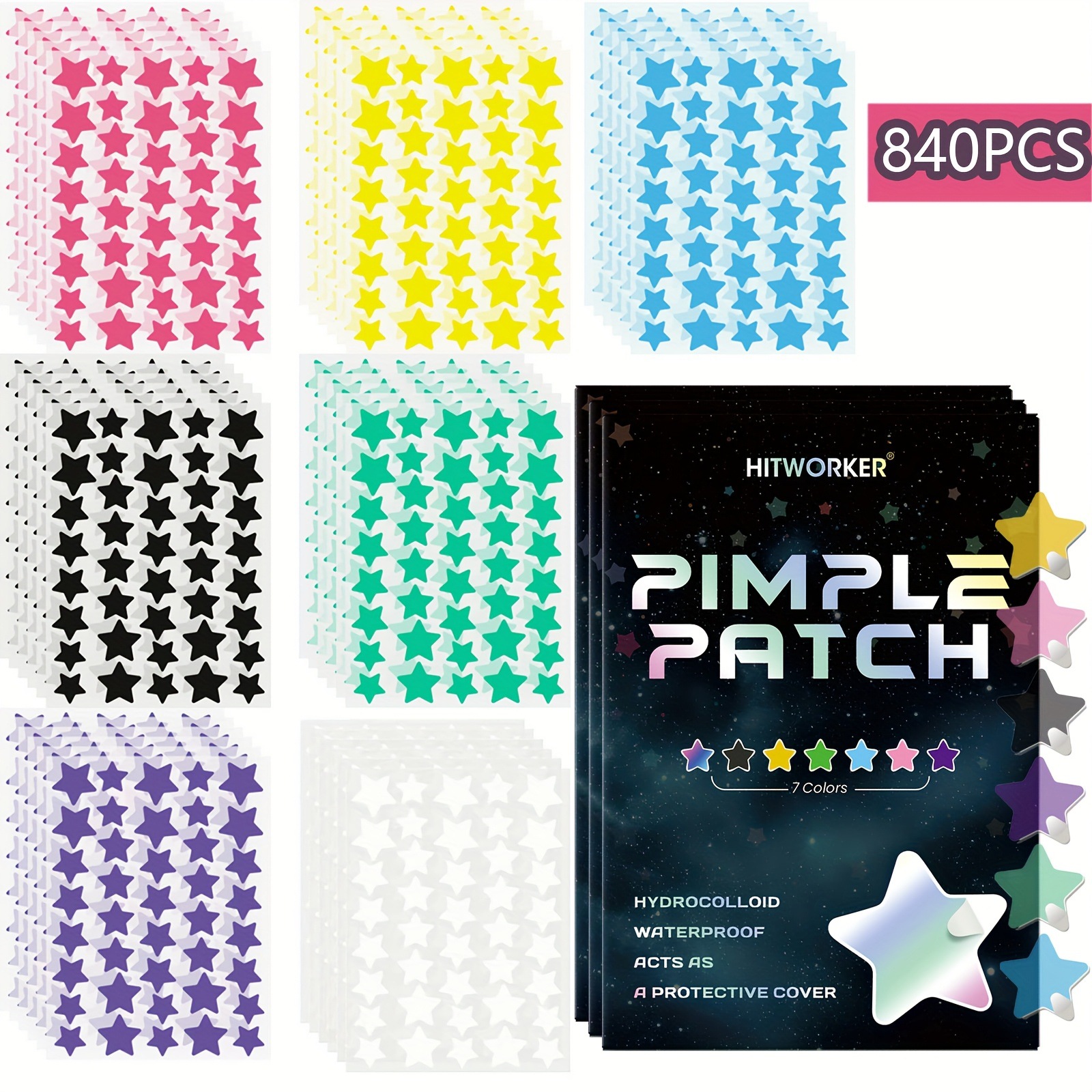 840 Patches / Pack 7 Color Sta - Sticker Sheet Set avis et prix