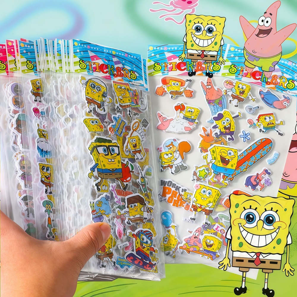 12-Pack SpongeBob 3D Stickers  - Sticker Sheet Set avis et prix