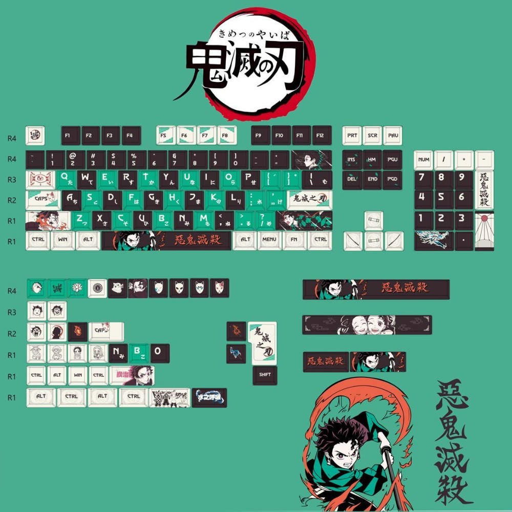 Demon Slayer Keycaps Tanjiro K - Keycap Artisan Anime avis et prix
