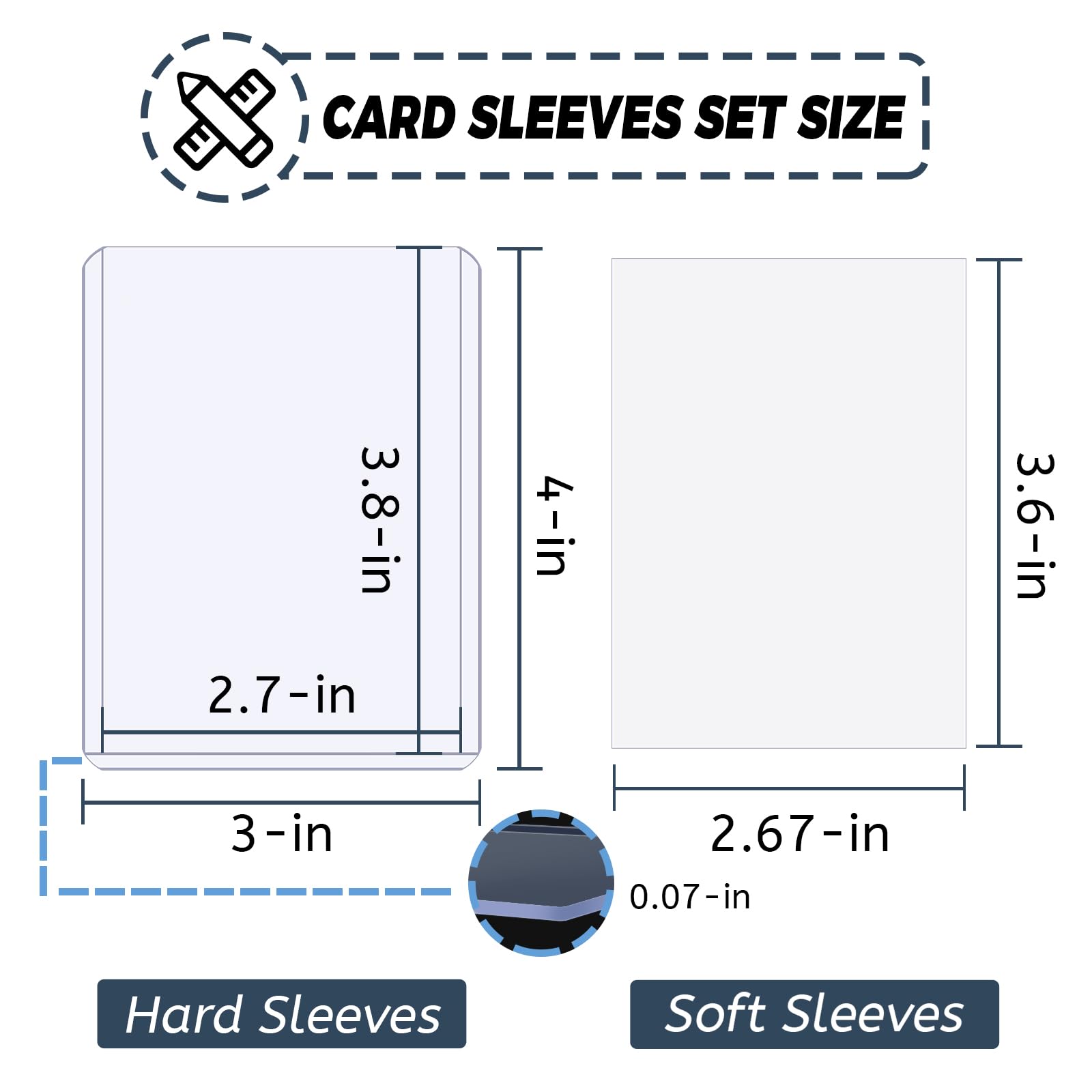 100-600pcs Card Sleeves Hard S - Collector Card Sleeve avis et prix