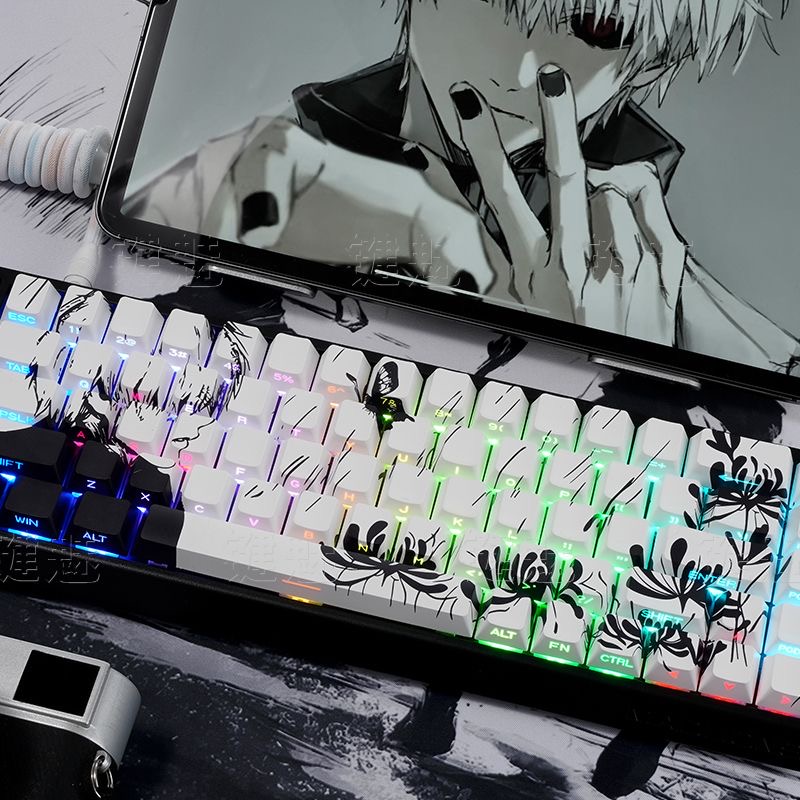 130 Key Kaneki Ken Theme Keyca - Keycap Artisan Anime avis et prix