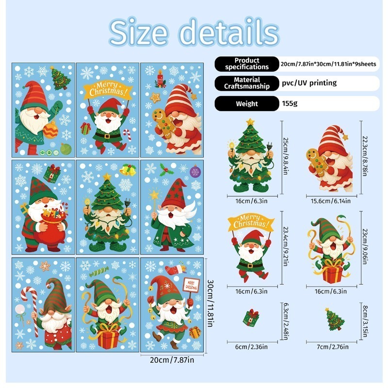 9 sheets/set of Santa Claus el - Sticker Sheet Set avis et prix